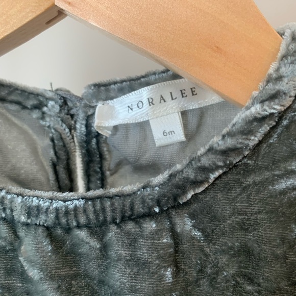 Ophelia ROMPER in FRENCH BLUE Velvet 6m - Picture 7 of 8